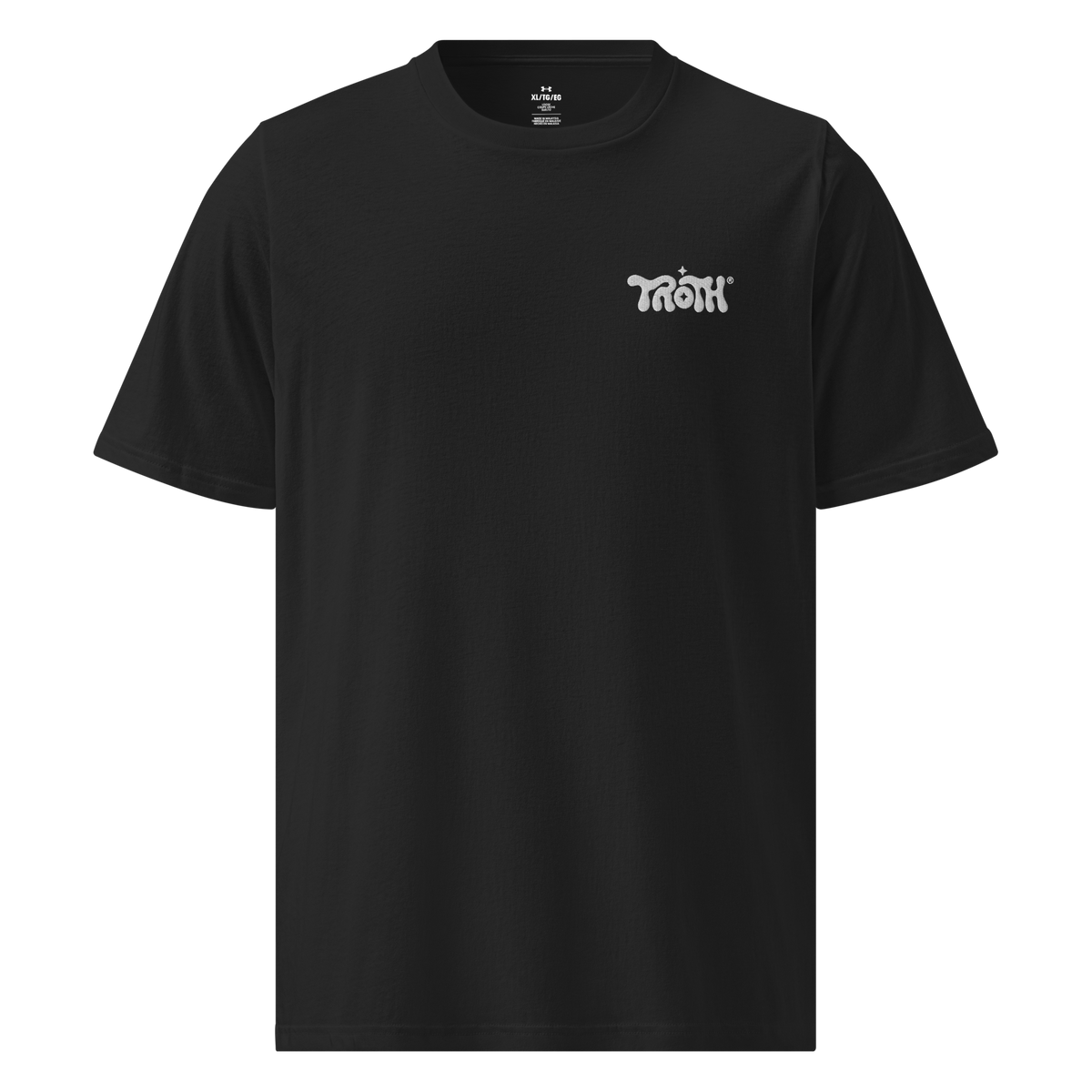 TROTH Performance customized Under Armour® athletic T-shirt – black, front view
